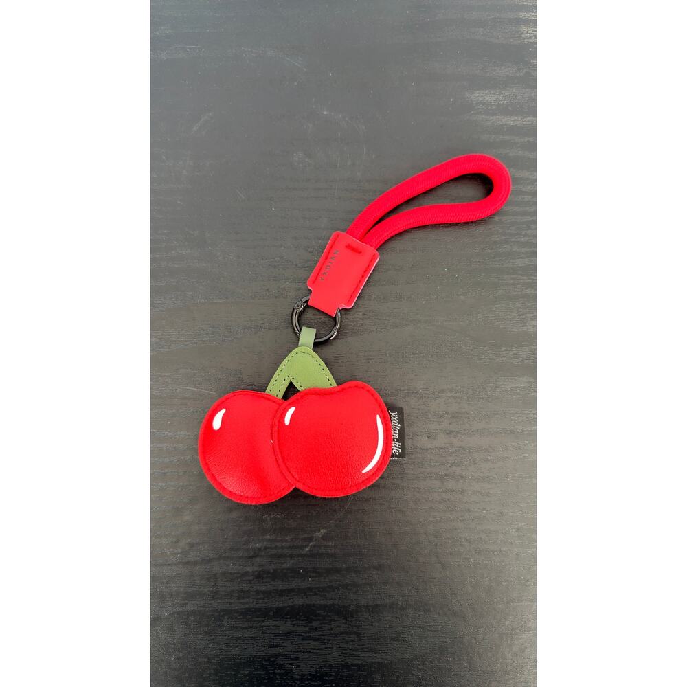 Creative Faux Leather Cherry Fruit Keychain – NEW